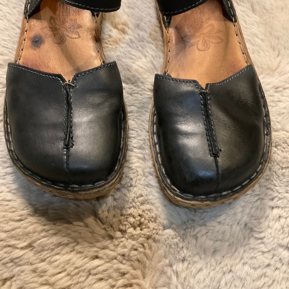 Joseph Siebel Rosalie Closed Toe Mary Jane Size 39 Black Leather Womens Shoes - Picture 2 of 9